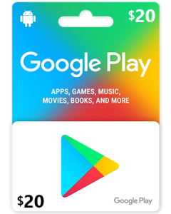 GOOGLE PLAY CARDS $20 USA ACCOUNT (instant SMS delivery)
