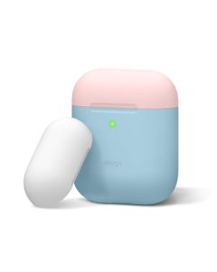 Elago Duo Case for Airpods - Body- Pastel Blue / Top- Pink, White