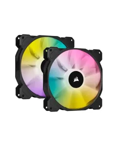 CORSAIR iCUE SP140 RGB ELITE Performance 140mm PWM Dual Fan Kit with Lighting Node CORE
