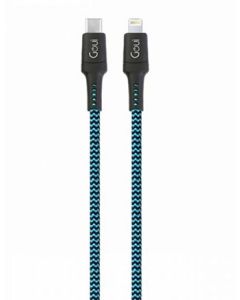 GOUI 8 PIN TYPE-C TOUGH EDITION LIGHTING CABLE 1.5 MTR -LIGHT BLUE