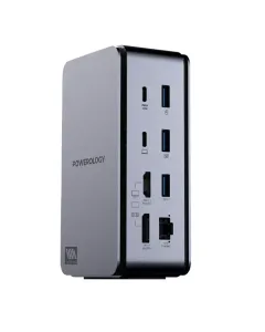 Powerology 15 In 1 Dual Dock Station PD100W  - Grey
